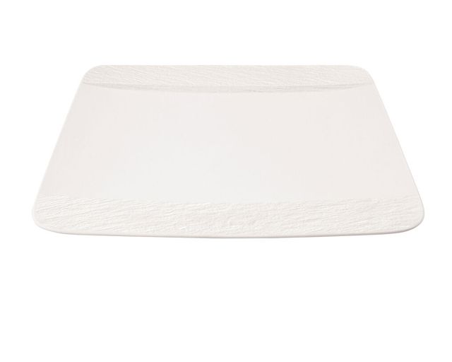 Piatto Piano Quadrato Manufacture Rock Porcellana Bianco Villeroy E Boch
