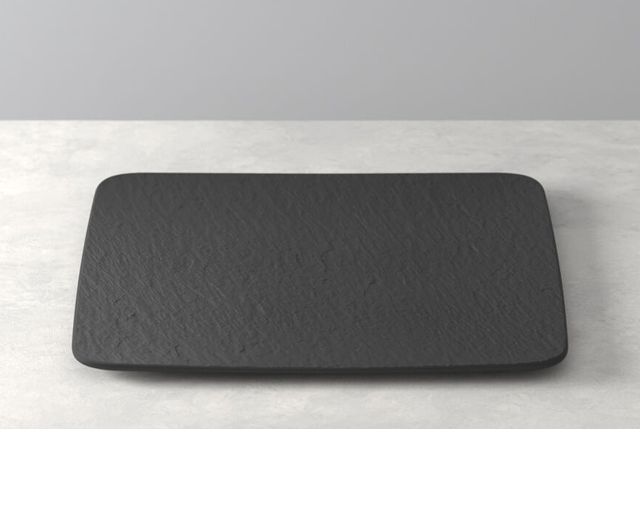 Gourmet Service Plate Manufacture Rock Porcelain Black Villeroy E Boch