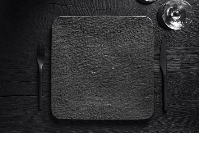 Gourmet Service Plate Manufacture Rock Porcelain Black Villeroy E Boch