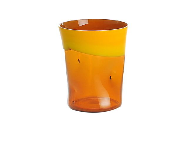 Bicchiere vino dandy vetro di murano girasole marrone