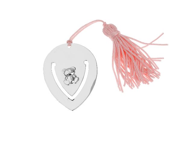 Bomboniera Battesimo Segnalibro Orsetto Nappina Celeste Argento Con Scatolina Portaconfetti Selezione Zanolli 170703 5430370rahx