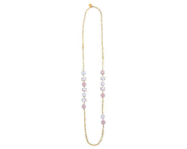 Collana sunset mirage vetro di murano rosato e cristalli