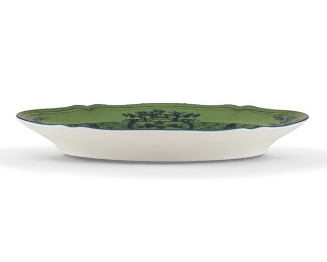 Vassoio Ovale Oriente Italiano Malachite Porcellana Richard Ginori 189286 F00300vs1300340a57
