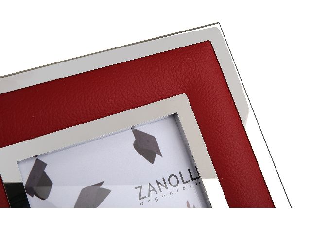 Cornice Acciaio E Pelle Rossa Selezione Zanolli