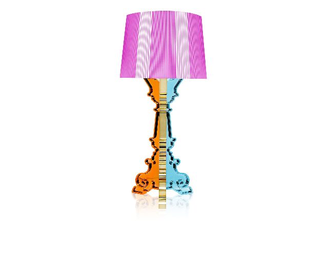 Lampada da tavolo bourgie multicolore fuxia con dimmer