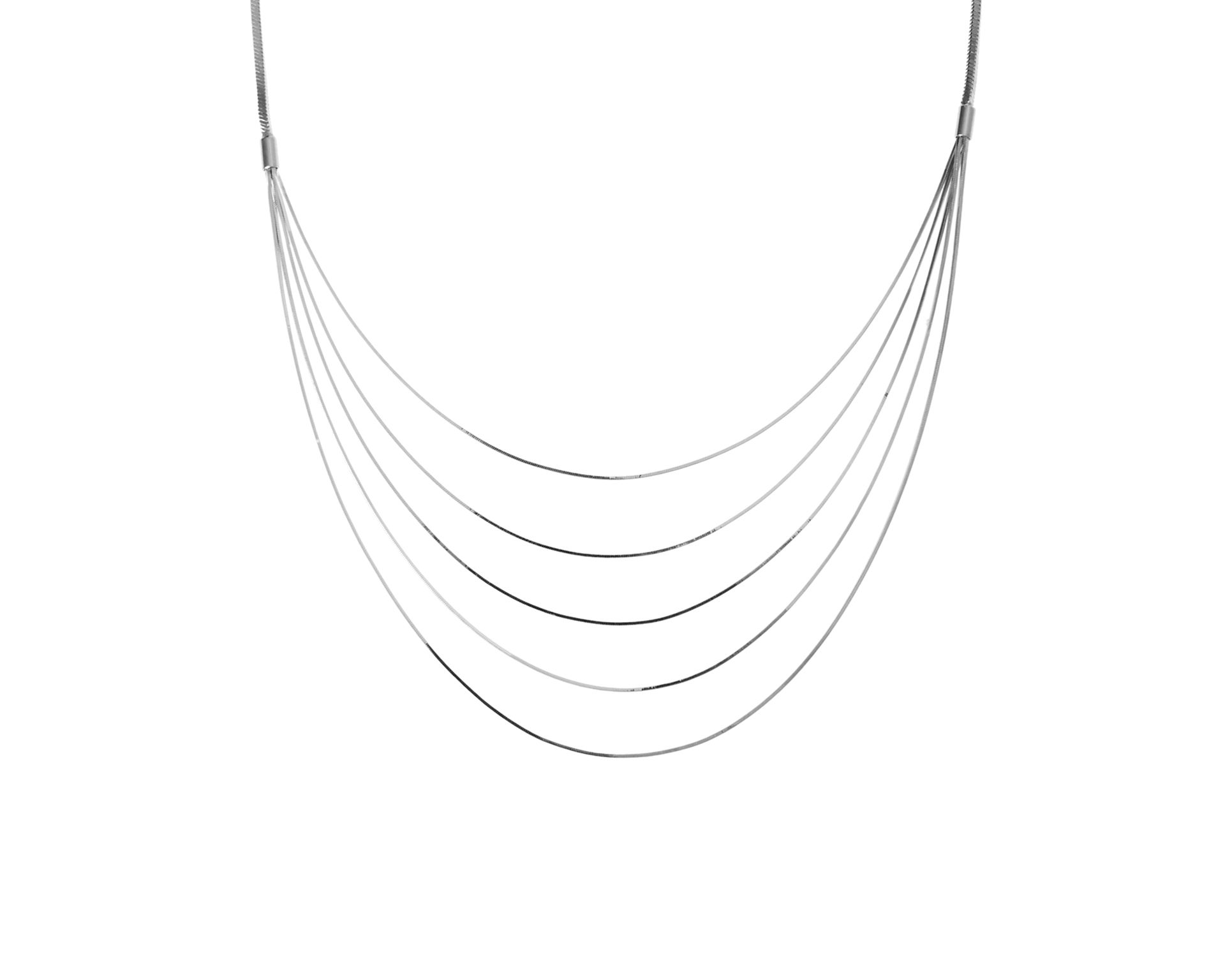 Collana Argento A Maglia Quadra Con Multifilo Centrale Selezione Zanolli 186223 611cl00412