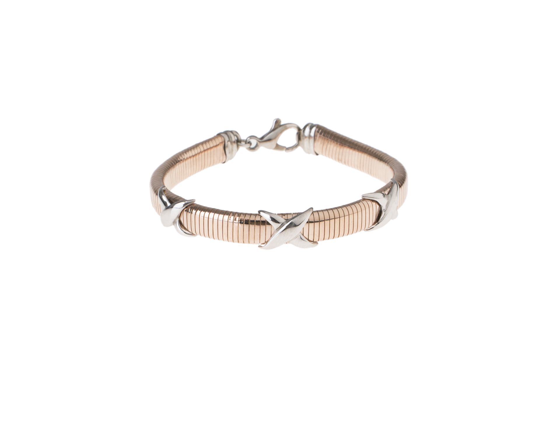 Bracelet Silver Tubogas With Rhodium Inlays Selezione Zanolli 164646 834b1841rrh