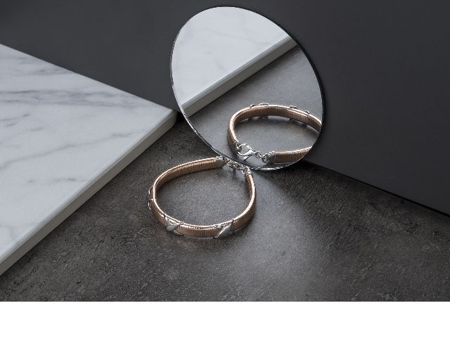 Bracelet Silver Tubogas With Rhodium Inlays Selezione Zanolli 164646 834b1841rrh