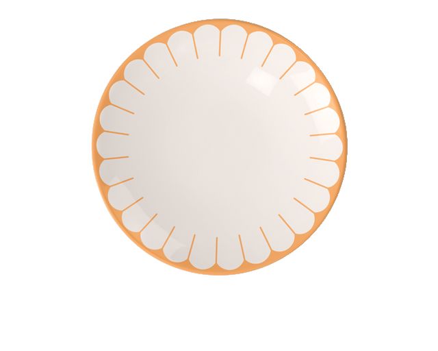 Piatto piano fleur soleil porcellana