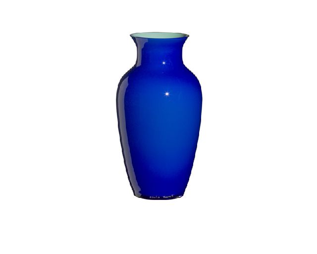 Vase I Cinesi Murano Glass Laguna Blue Torquoise Carlo Moretti