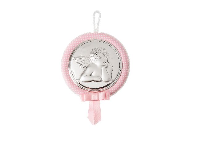 Capoculla carillon angelo raffaello argento bilaminato rosa