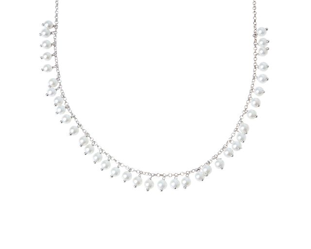 Collana argento con perle shell