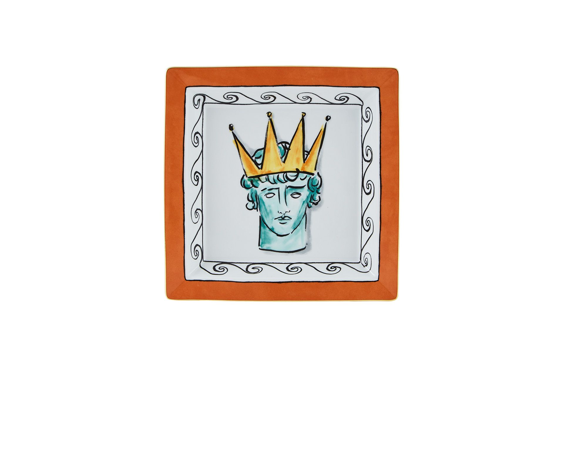 Valet Tray Il Viaggio Di Nettuno Porcelain Rock Orange Richard Ginori 161778 F01702g68360245b36