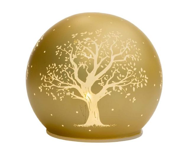 Lampada led sfera albero crema