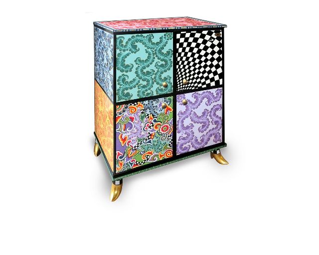 Cabinet vivara hand painted