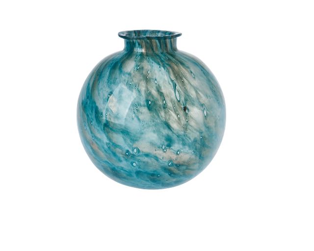 Vaso sfera verde cromo