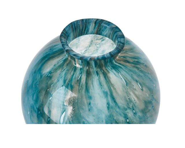 Vaso Sfera Verde Cromo Murrina Murano Venezia