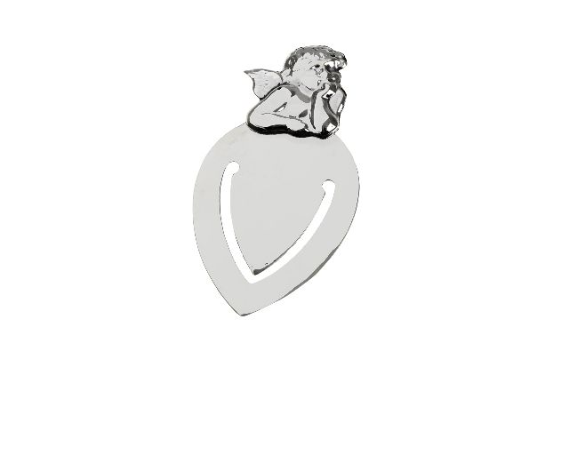 Bookmark silver with cherub