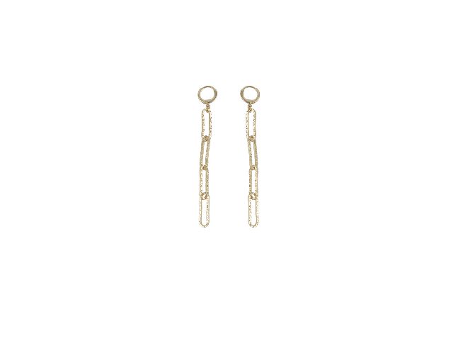 Orecchini catena martellata