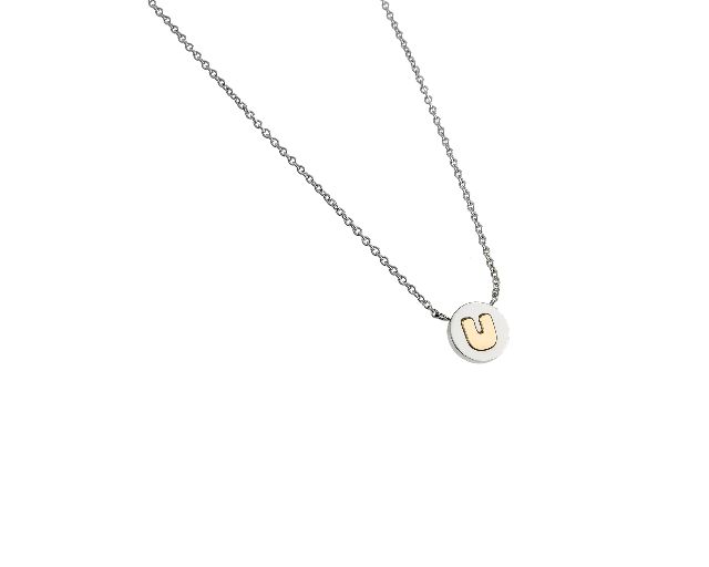 Necklace my bon bons steel u letter