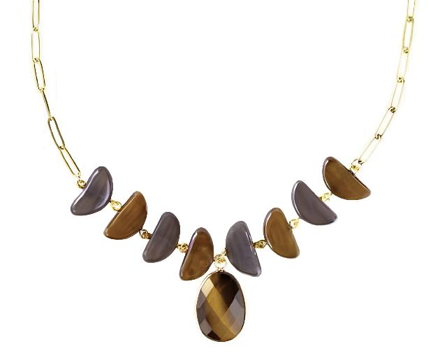 Collana core vetro di murano brown