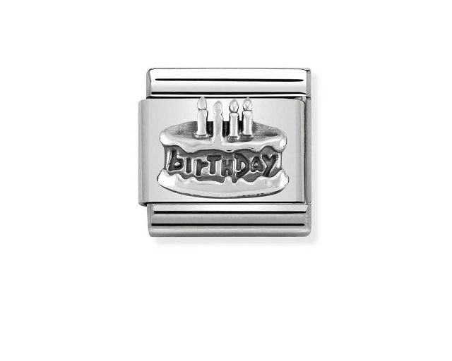 Birthday cake composable steel and silver