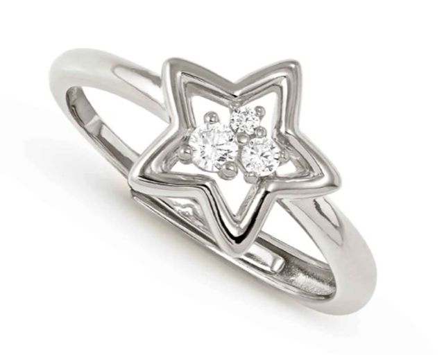 Anello dreams beats argento stella con zirconi