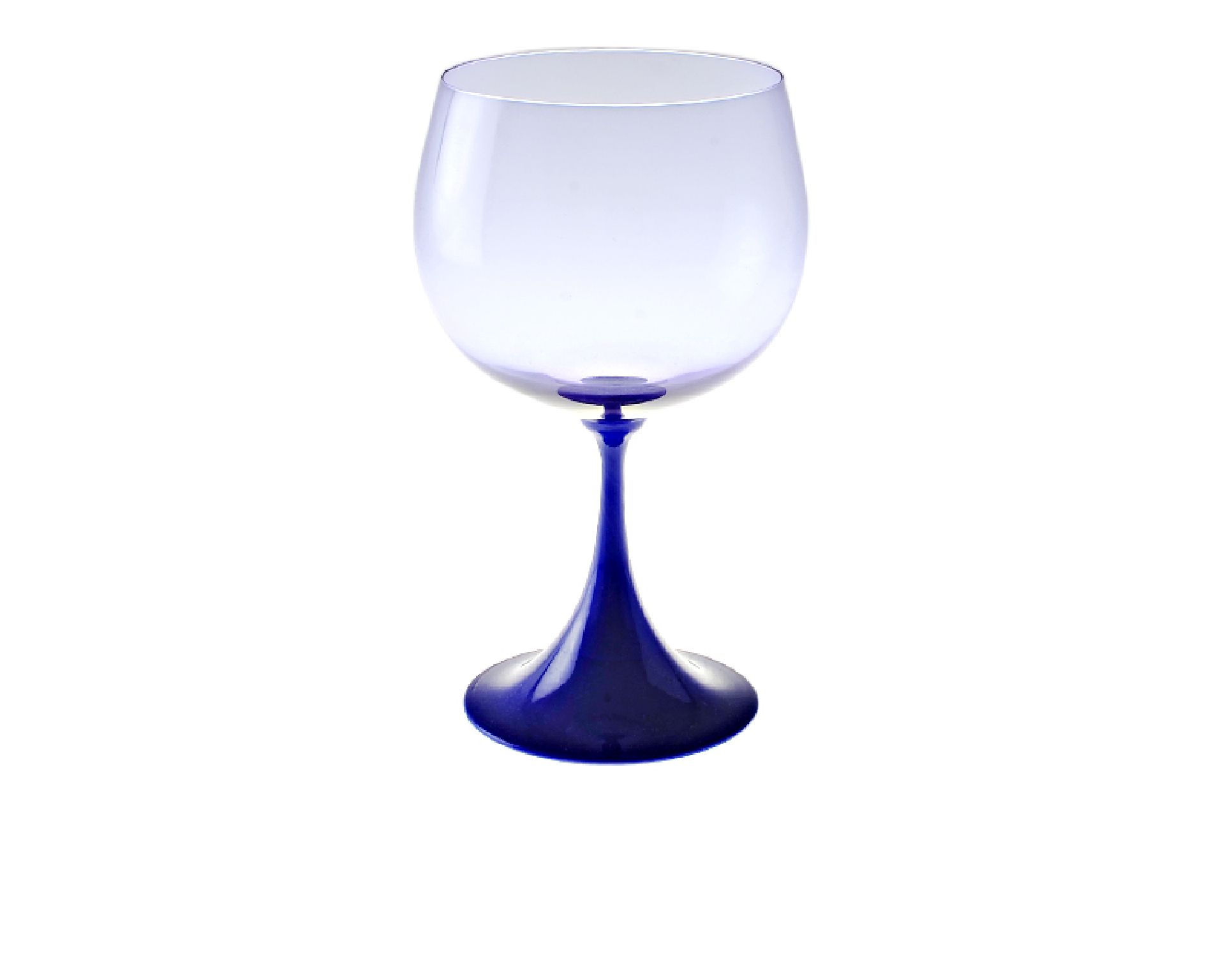 Bourgogne Goblet Burlesque Murano Glass Blue Peach Nasonmoretti 56351 843bur09bg