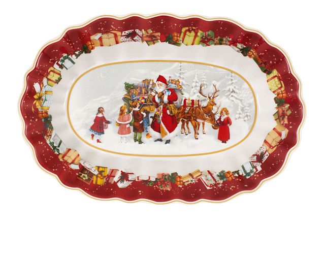 Oval bowl toy's fantasy porcelain large