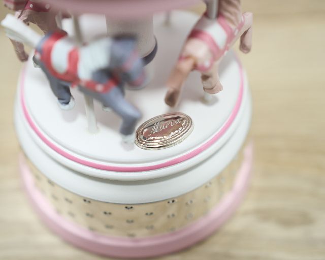 Music Box Horses Carousel Pink Selezione Zanolli 188458 44521099ra