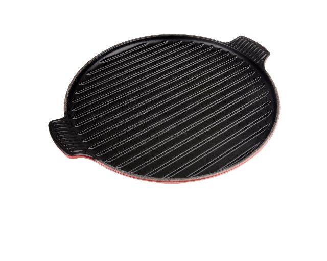 Round grill extralarge cast iron cerise