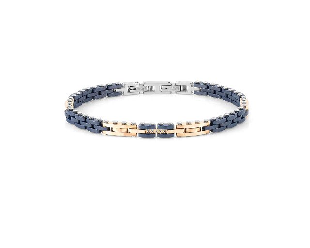 Bracciale strong acciaio con zirconi