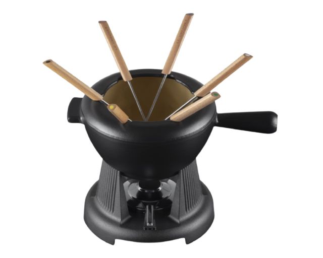 Set fonduta savoiarda ghisa nero matt