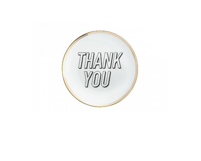 Little Plate La Tavola Scomposta Porcelain Thank You With Sugared Almonds Bitossi Home 166033 954ftb00003hx