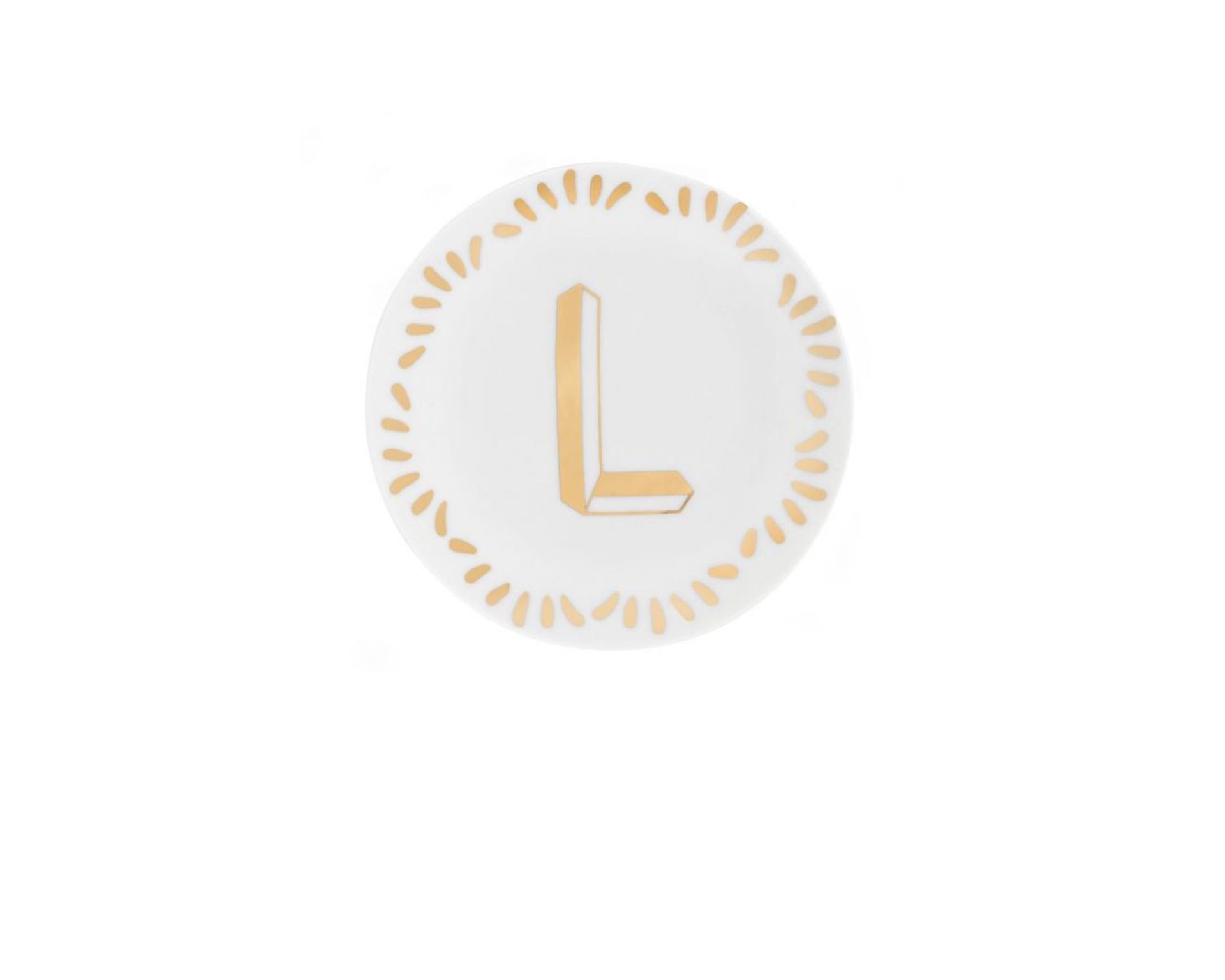 Piattino Lettering Porcellana Lettera L Bitossi Home 162605 954let00012