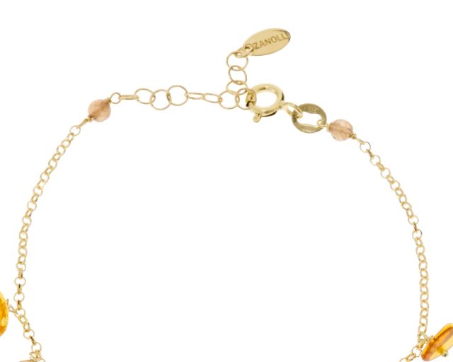 Bracciale Argento Dorato Con Ambra Selezione Zanolli 189670 726br3432