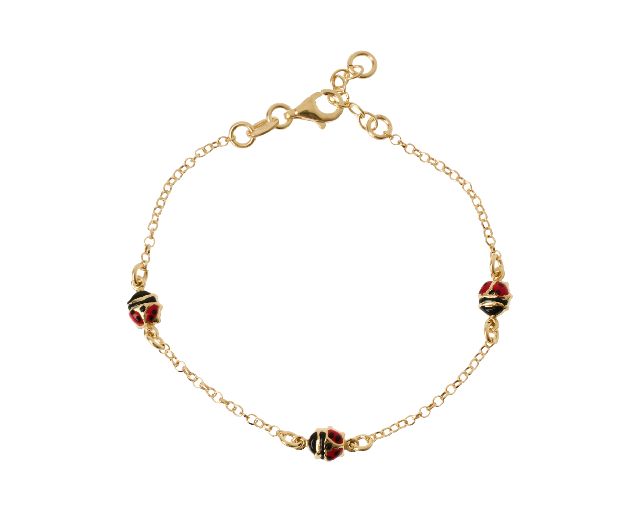 Bracciale bimba argento dorato coccinelle