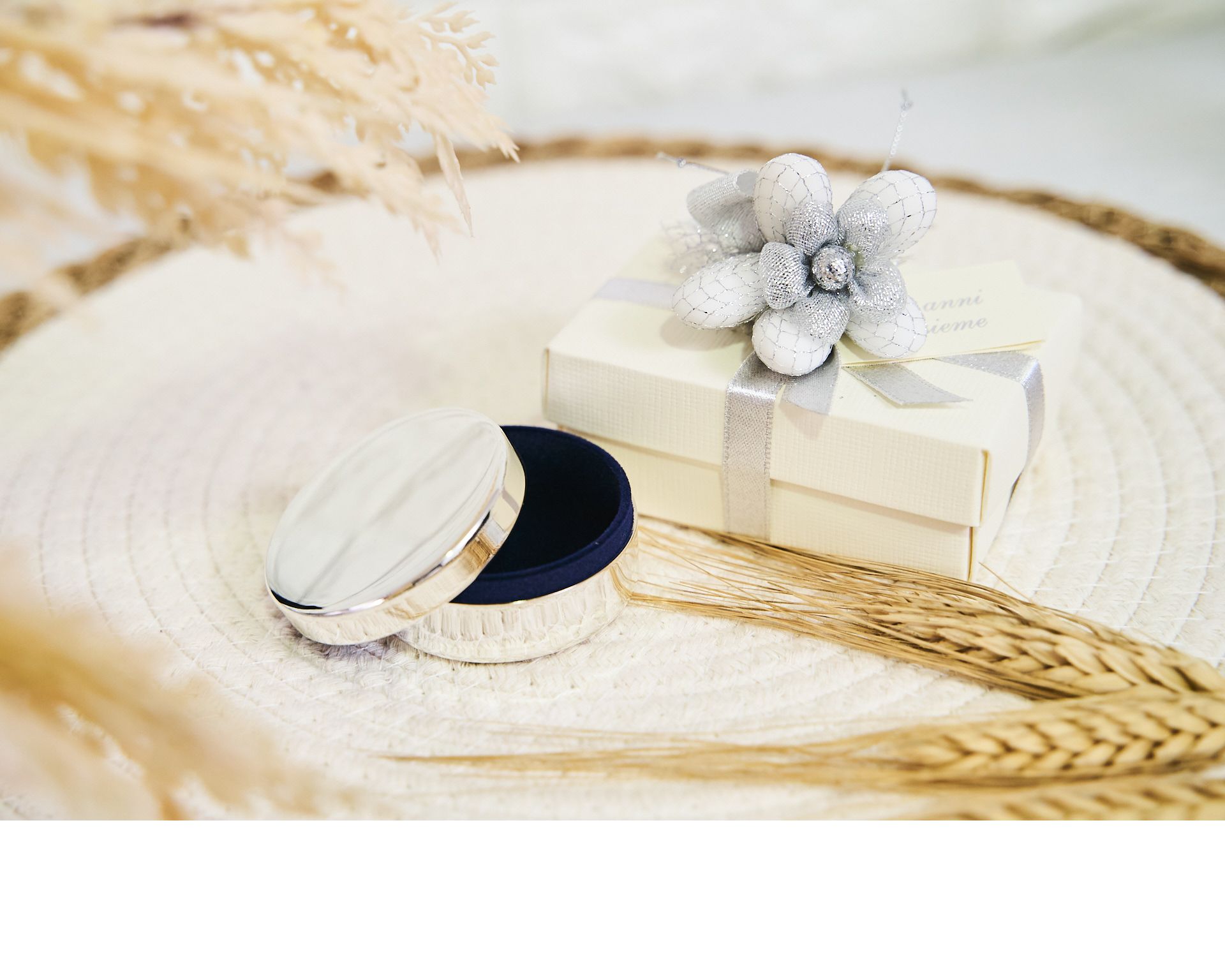 Pill Box Sun Silver Plated With Sugared Almonds Selezione Zanolli 171113 628199hx