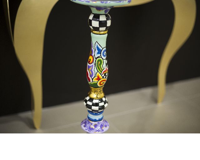 Candlestick L Hand Painted Toms Drag 166697 753td4521