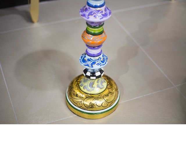 Candlestick L Hand Painted Toms Drag 166697 753td4521