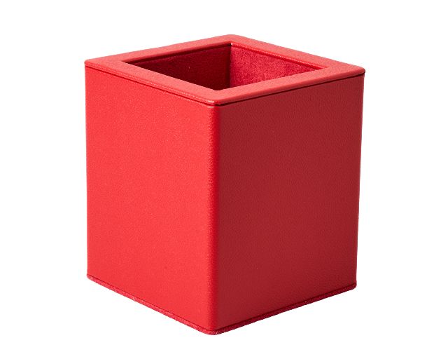 Portapenne in ecopelle rosso
