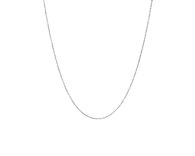 Catenina argento a palline diamantate