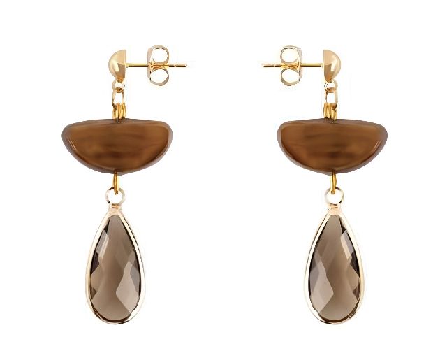 Orecchini core vetro di murano brown