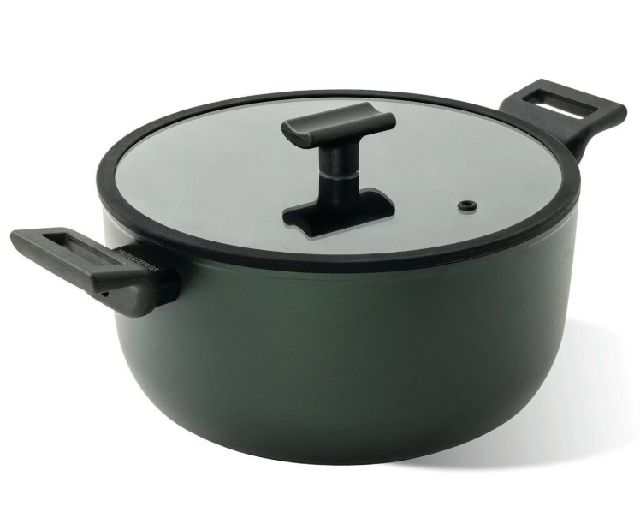 Casseruola alta titan pro green a due maniglie con coperchio