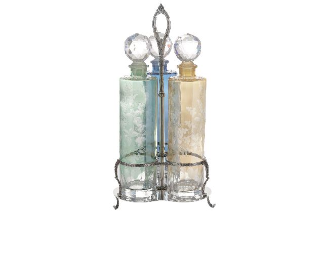 Tantalus argento con bottiglie