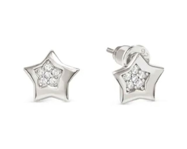 Orecchini petit sparkle argento stella e zirconi