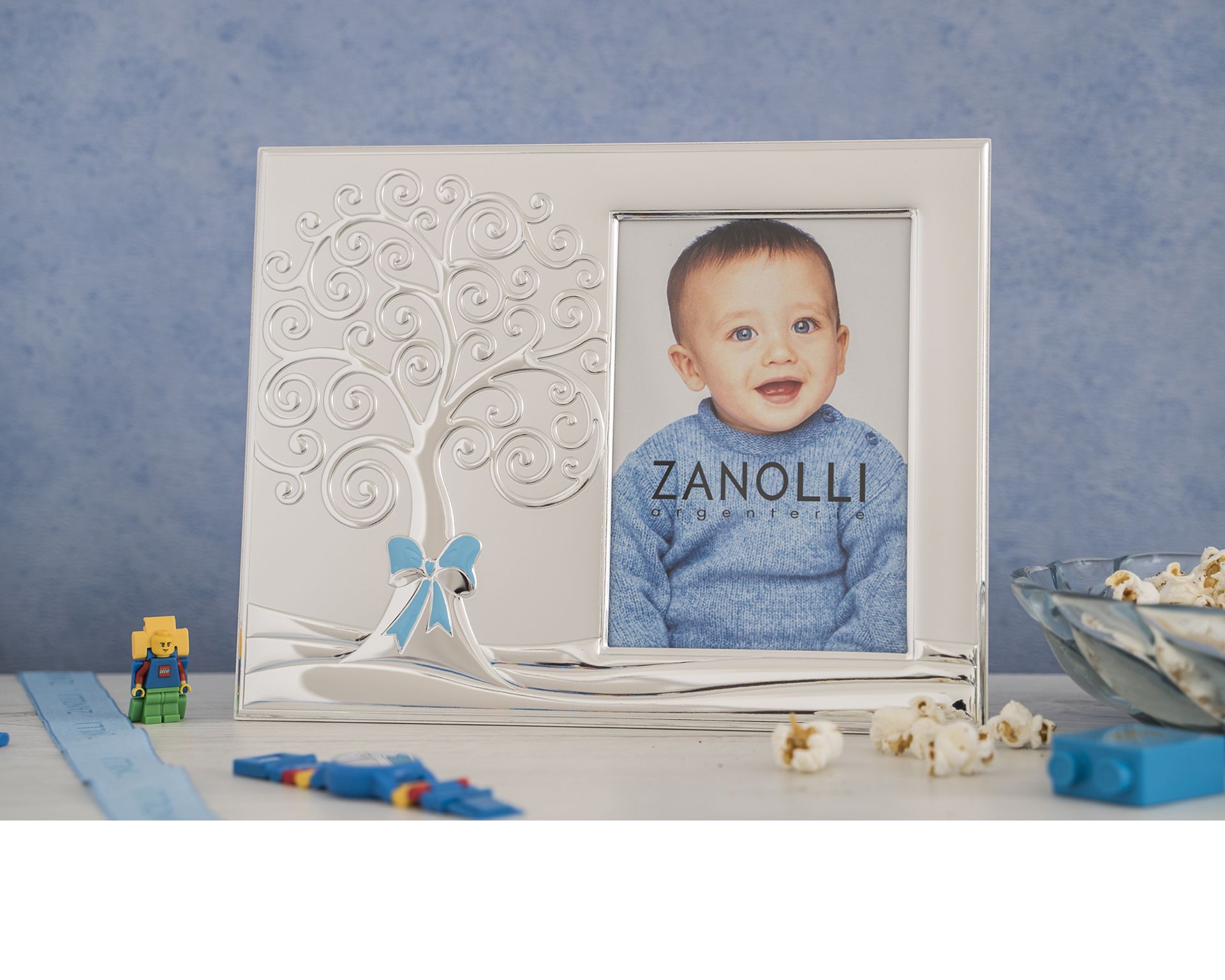 Cornice Albero Della Vita Argento Pvd Celeste Selezione Zanolli 166581 445731303xlc