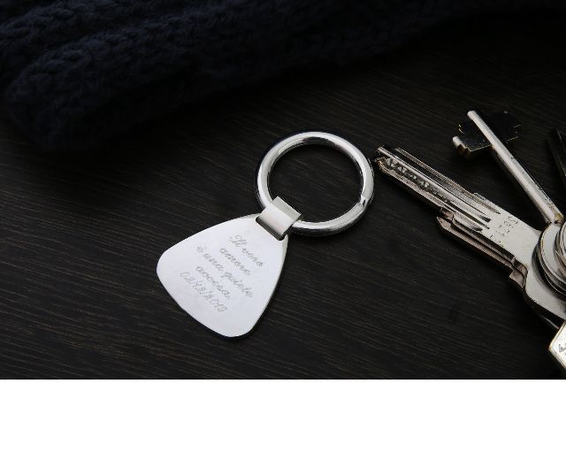Keychain Silver With Drop Shaped Plate Selezione Zanolli 154279 2vb48pcg