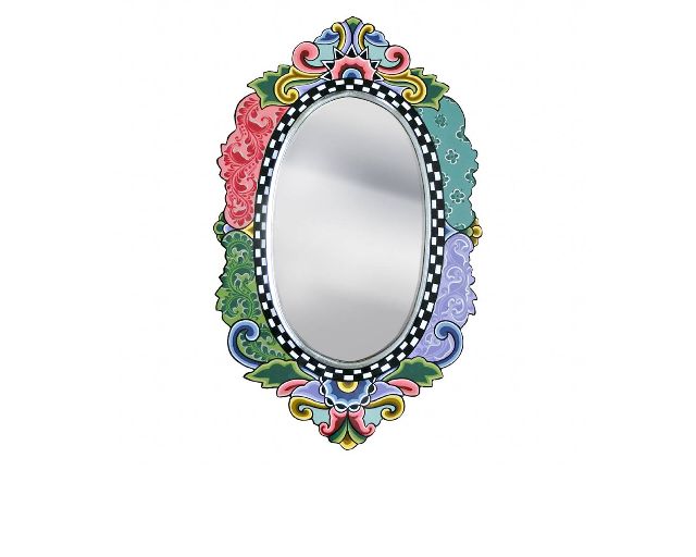 Specchio ovale versailles mirror oval dipinto a mano