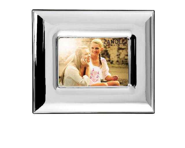Picture frame silver with bold band